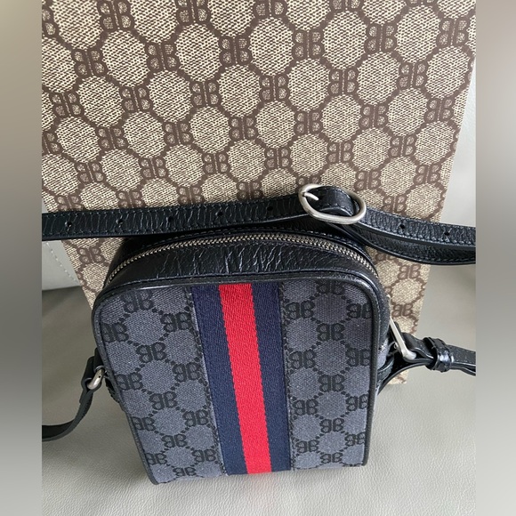 Balenciaga X Gucci The Hacker Project Black Mini Crossbody Bag - Picture 3 of 14